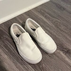 White slip on vans women’s size 6
